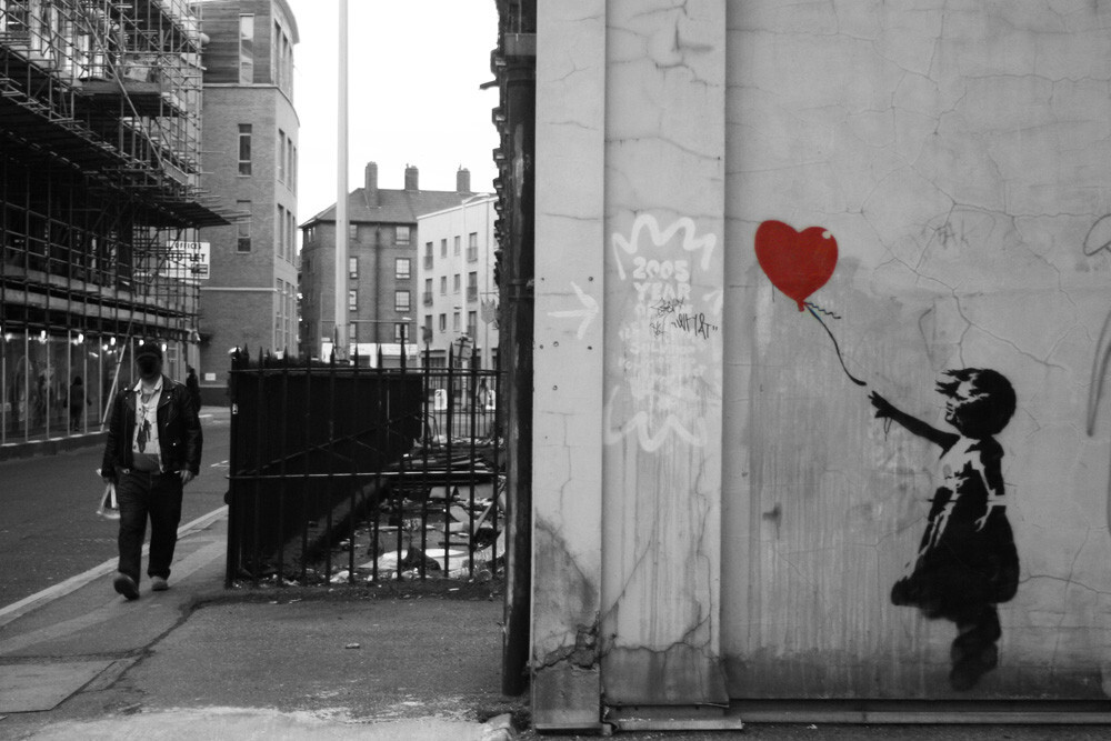 Banksy - Vestry Street (B&W) Art Print By Panorama London | King & McGaw