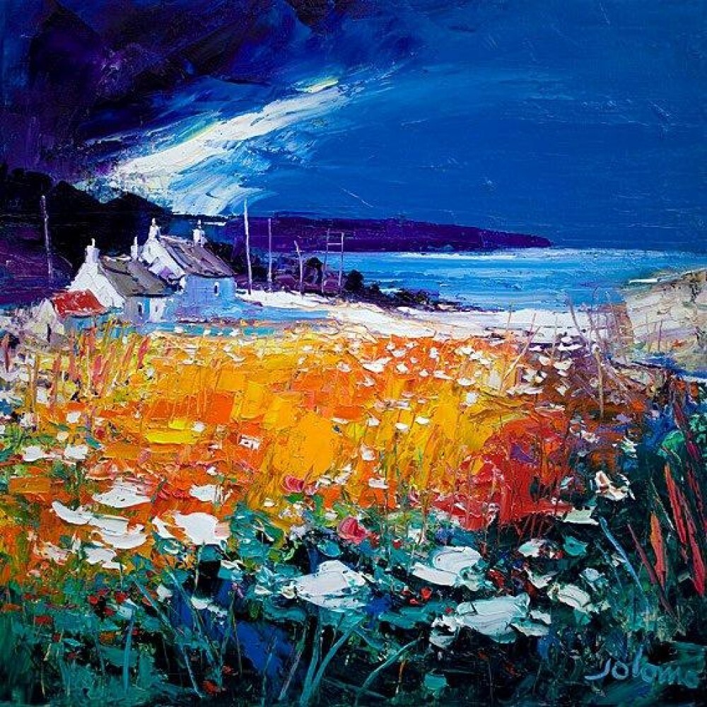 Autumn Light, Westport Kintyre Art Print by John Lowrie Morrison | King ...