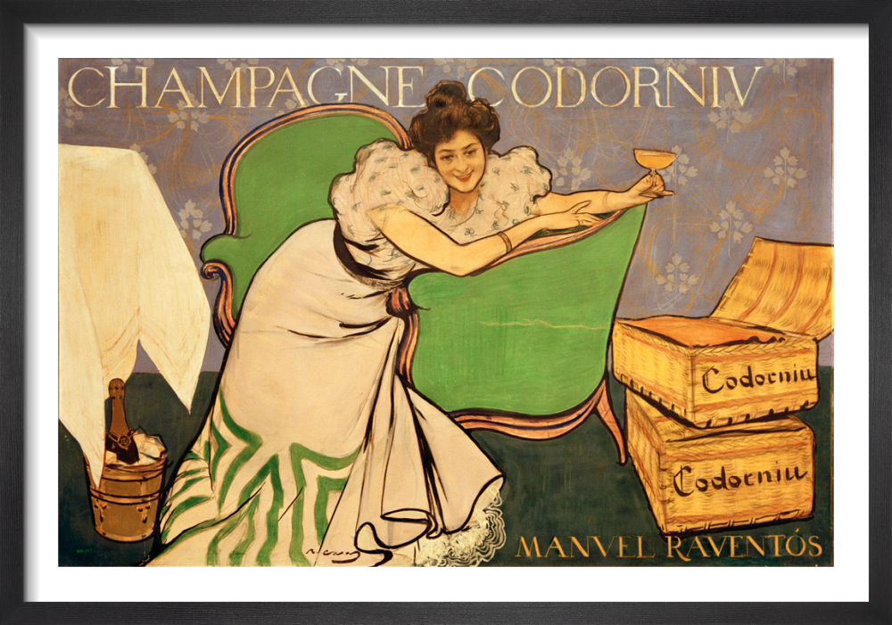 Champagne Codorniu 18 Art Print By Ramon Casas King Mcgaw