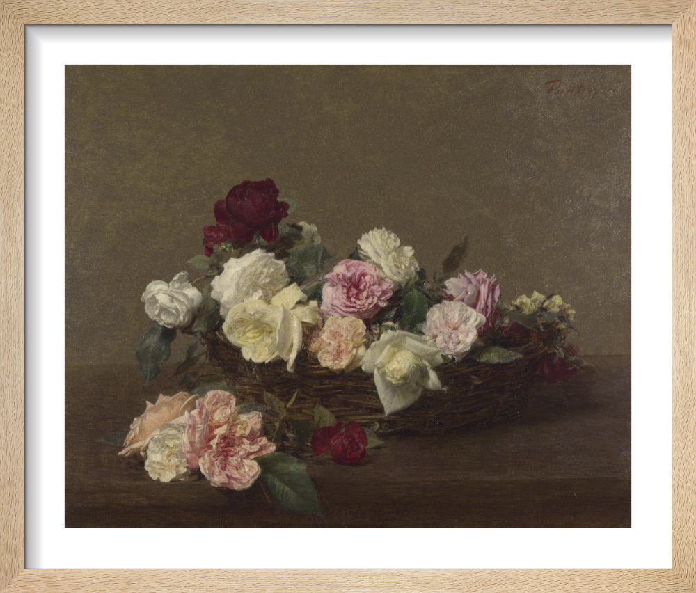 A Basket of Roses Art Print by Ignace-Henri-Théodore Fantin-Latour