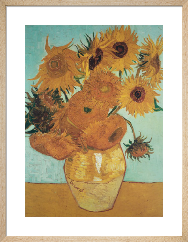 Sunflowers On Blue 18 Art Print By Vincent Van Gogh King Mcgaw