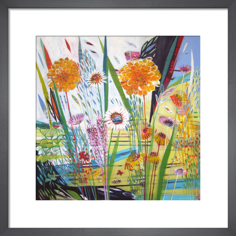 Dandelion Blue - Shyama Ruffell - Framed art Print
