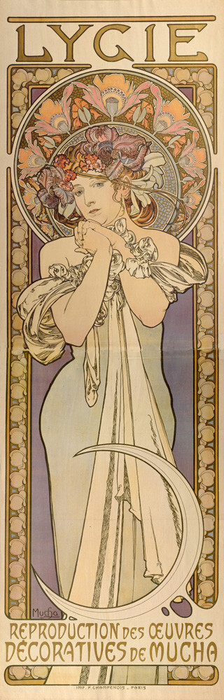 Lygie – Reproduction des Oeuvres Décoratives de Mucha Art Print by ...