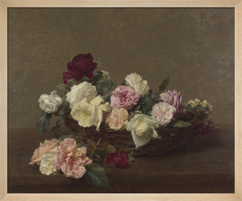 A Basket of Roses Art Print by Ignace-Henri-Théodore Fantin-Latour