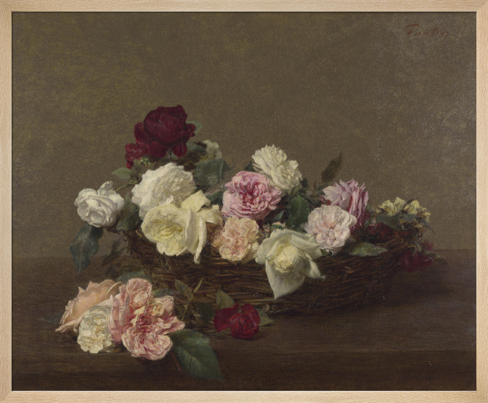 A Basket of Roses Art Print by Ignace-Henri-Théodore Fantin-Latour