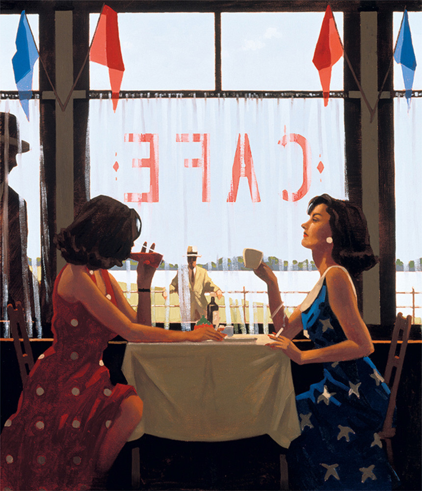 Cafe Days Art Print by Jack Vettriano King & McGaw