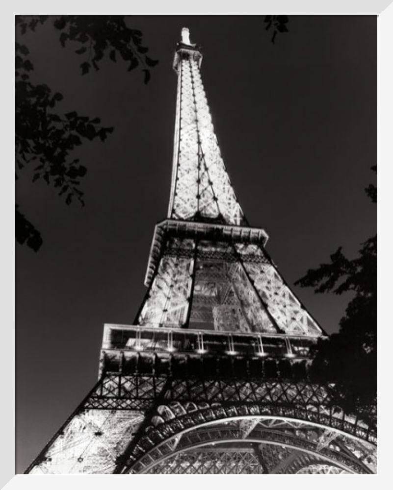 King) Paris, Eiffel Tower, Black & White Postcard Reversible King