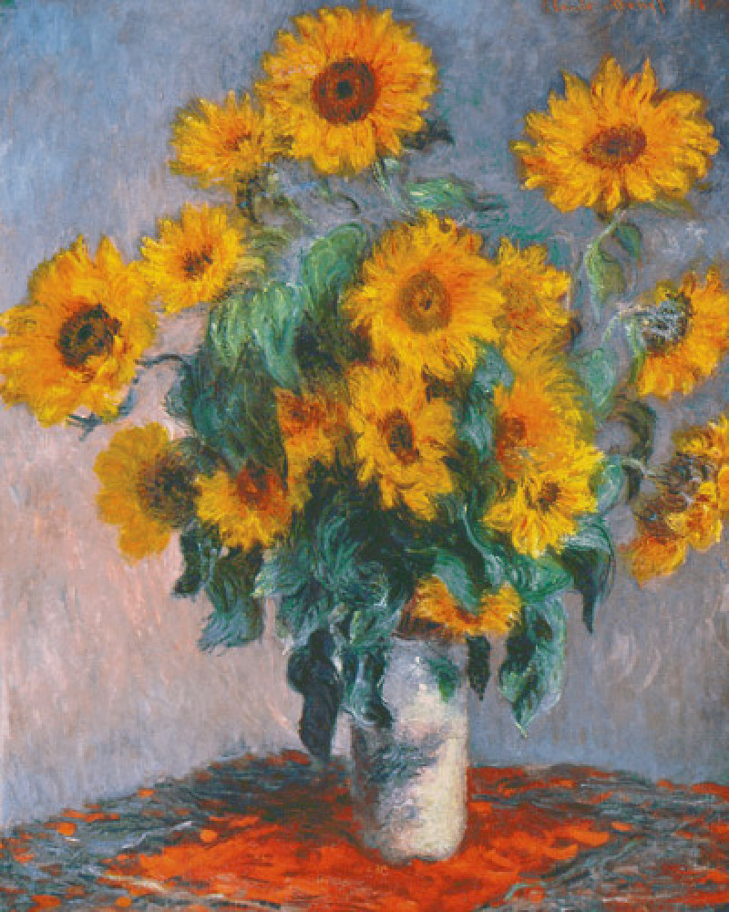 Vase of Sunflowers Art Print by Claude Monet | King & McGaw