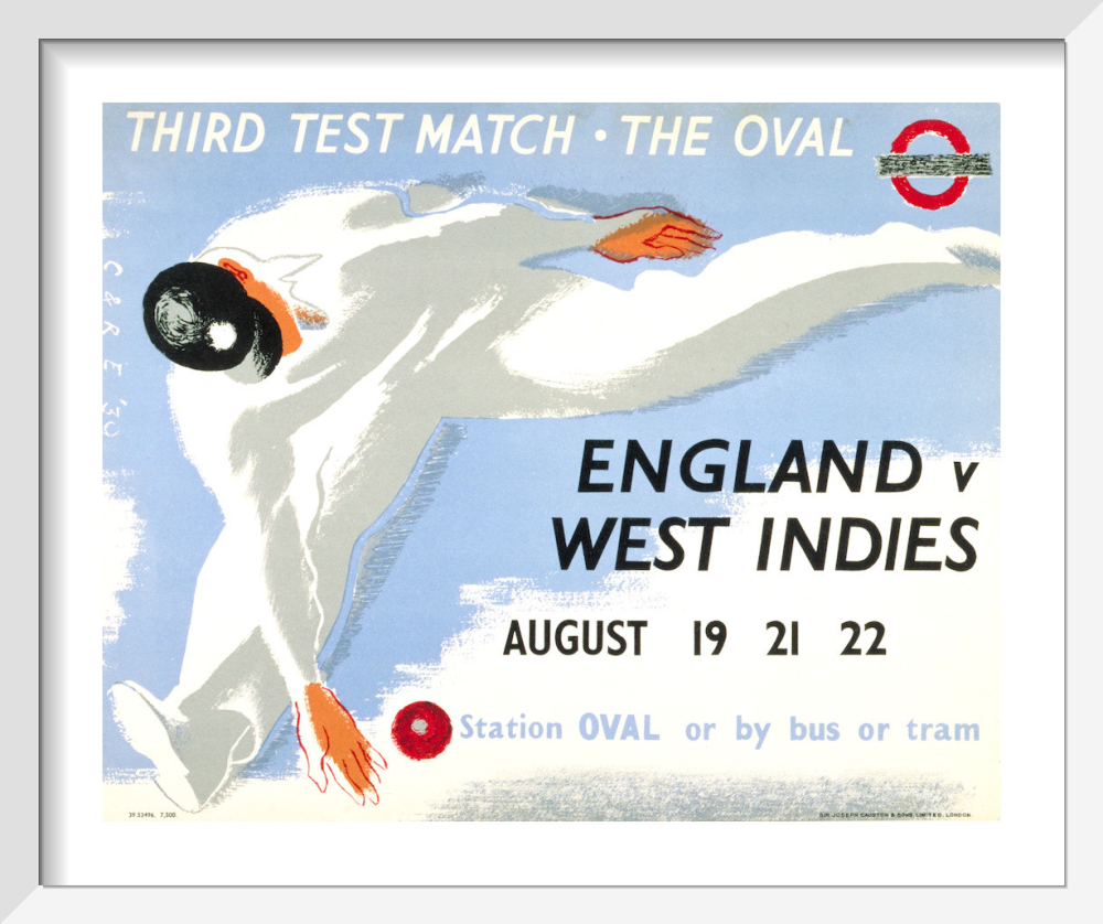 1939 England vs West Indies Cricket at The Oval Poster A3//A2//A1 Print