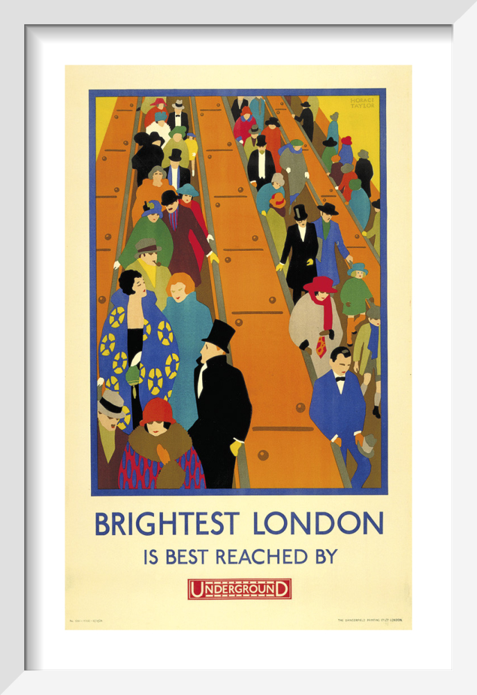 brightest London is best reached by underground travel poster tin sign