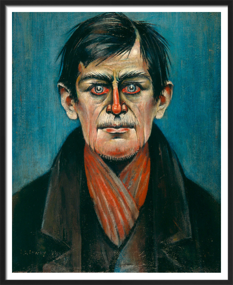 Head Of A Man With Red Eyes 1938 Art Print by LS Lowry  King  McGaw