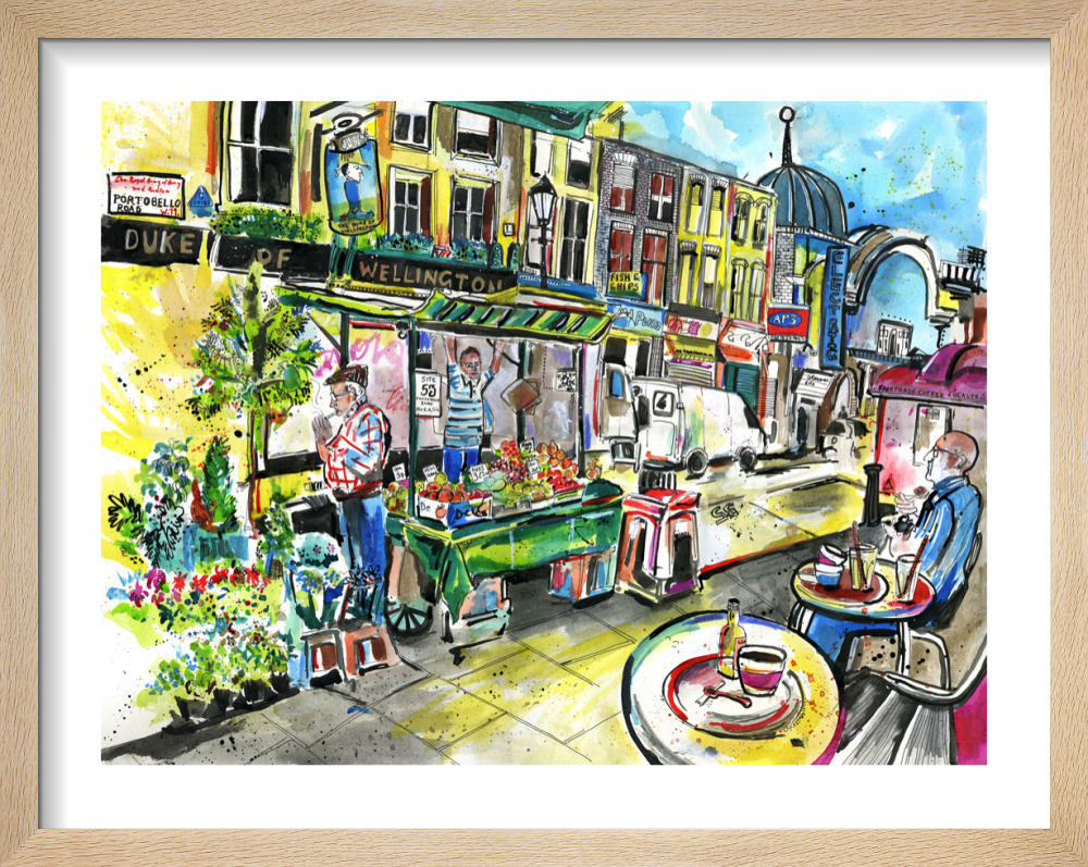 Portobello Market Art Print by Anna-Louise Felstead | King & McGaw