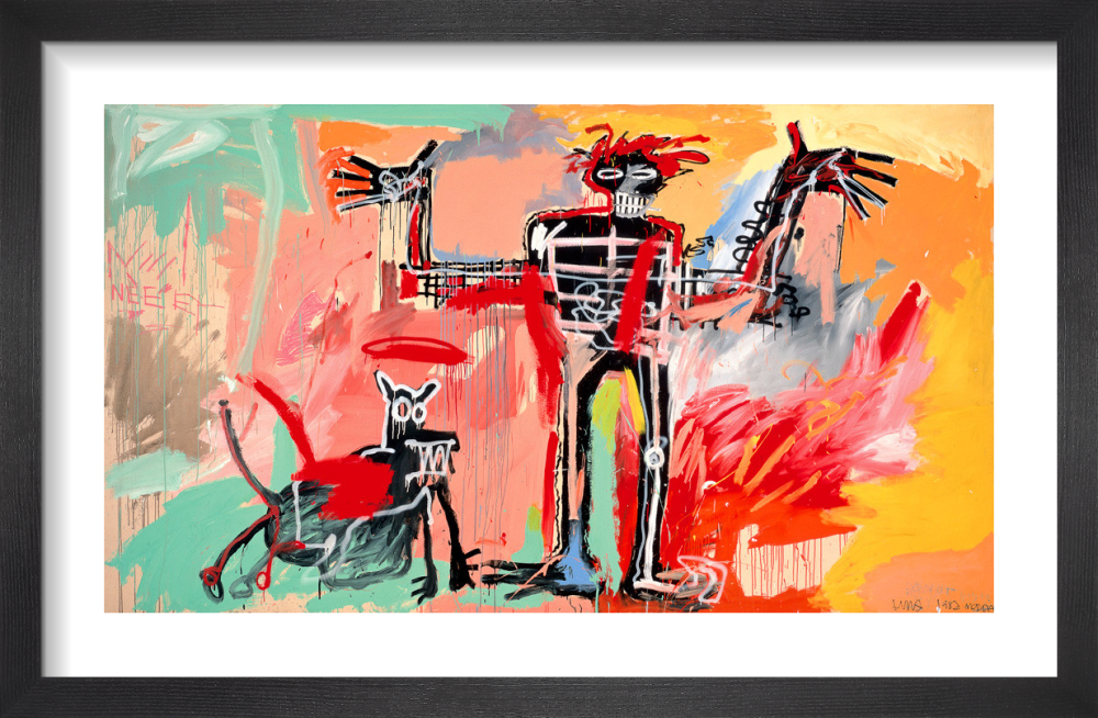 Boy and Dog in a Johnnypump, 1982 Art Print by Jean-Michel