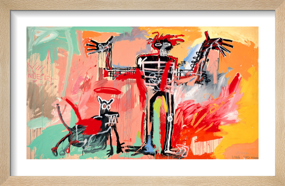 Basquiat バスキア「 BoyAndDogInA Johnnypump」 Boy and Dog in a Johnnypump, 1982 Art Print by Jean-Michel
