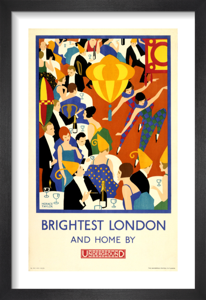 London Underground Vintage Art Deco Travel Posters Set