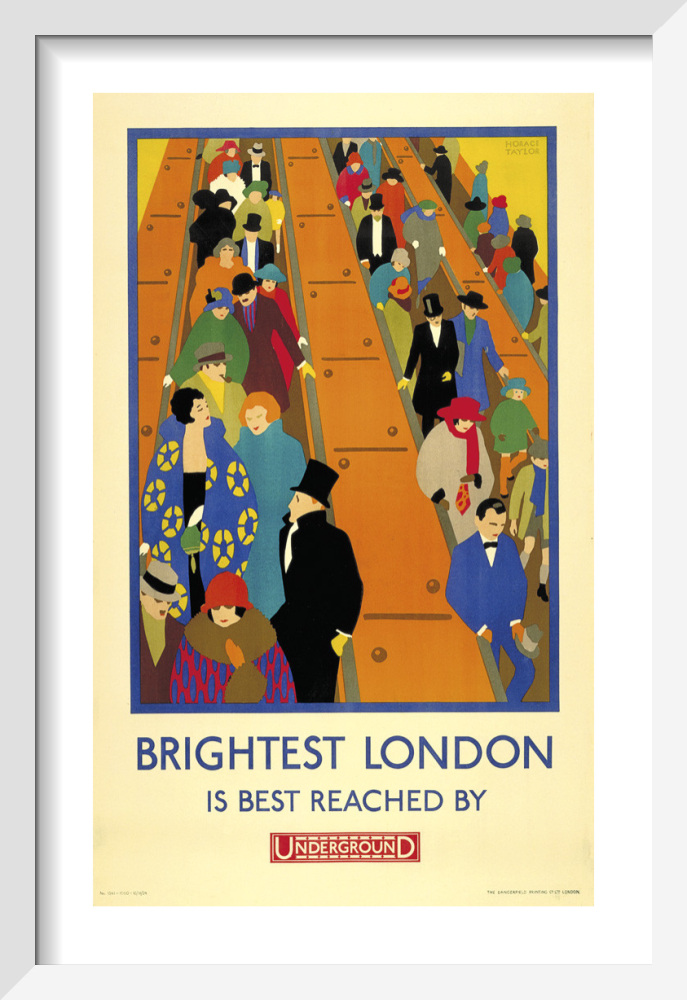 Brightest London is best reached by Underground, 1924 Art