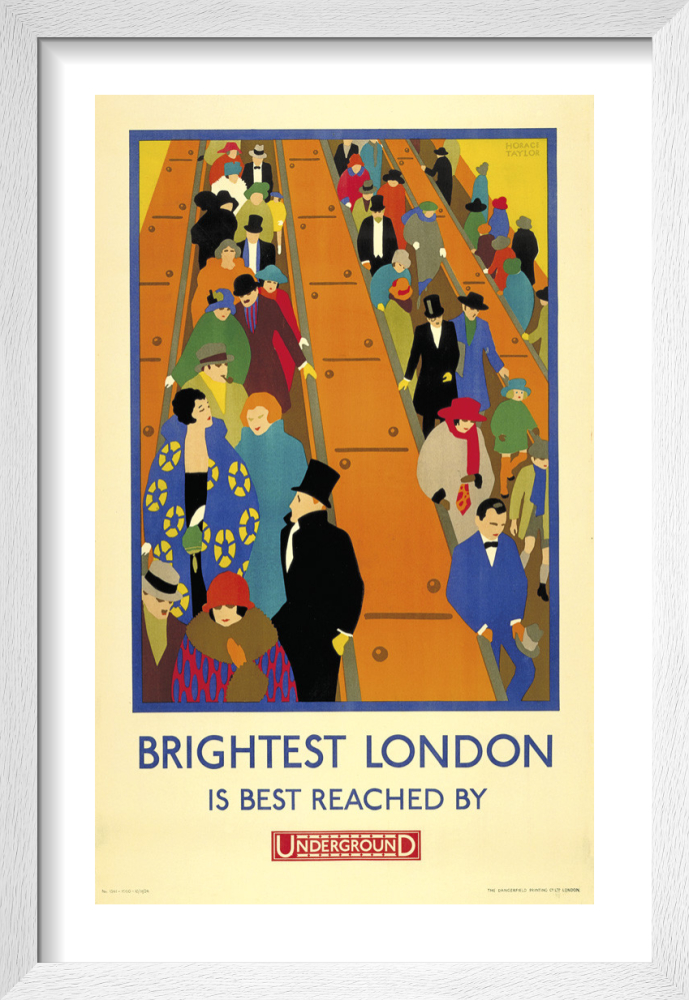 Brightest London is best reached by Underground, 1924 Art