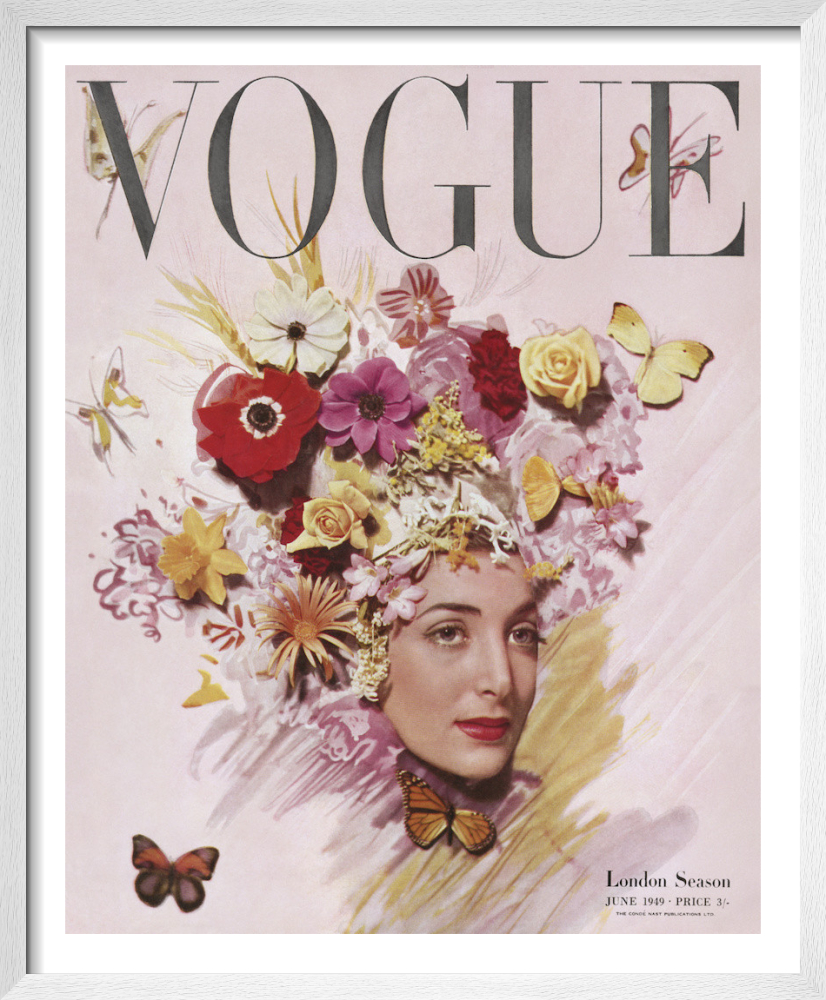 June 1991 /Vogue cover//ヴォーグ/アートポスター VOGUE Paris Magazine June 1991 CLAUDIA VAN RYSSEN Heather