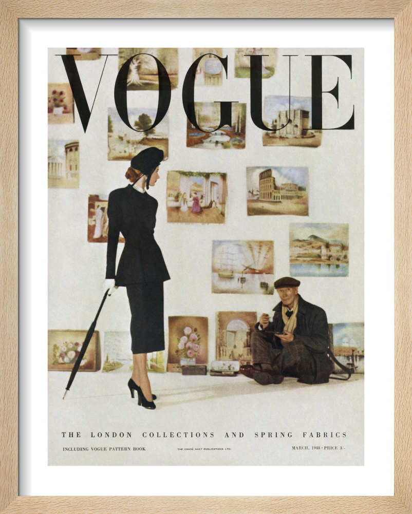 Vogue Rose Red August 1956/ヴォーグ/ポスター ポスター アート Vogue Rose Red August 1956（ヴォーグ） 額装