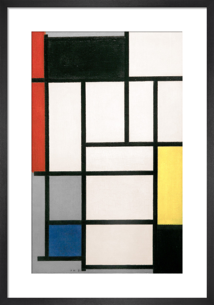 Composition with Red, Black, Yellow, Blue and Grey, 1921 Art Print by ...