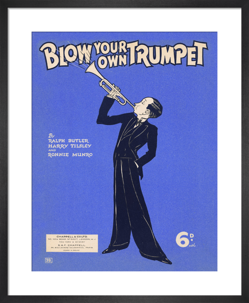 Blow Your Own Trumpet Art Print from Art Inspired by Music King & McGaw