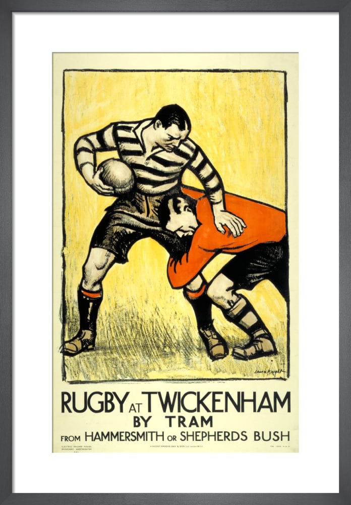 Rugby at Twickenham, 1921 Art Print by Dame Laura Knight