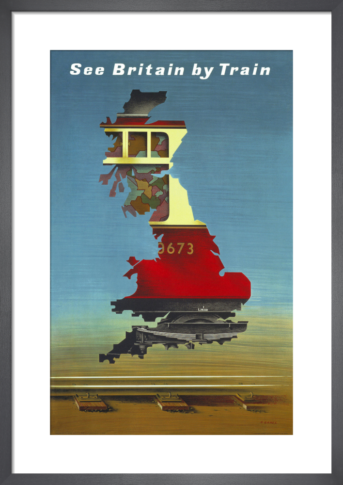 See Britain by Train, British Rail Art Print by Abram Games King & McGaw