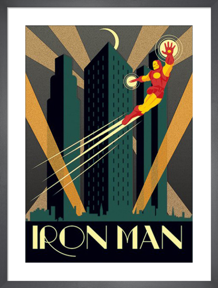 Marvel Deco - Iron Man Art Print by Marvel Comics | King & McGaw