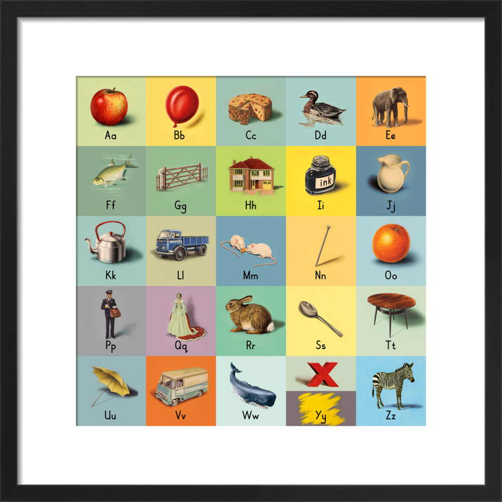 alphabet (words) Art Print by Ladybird Books' | King & McGaw