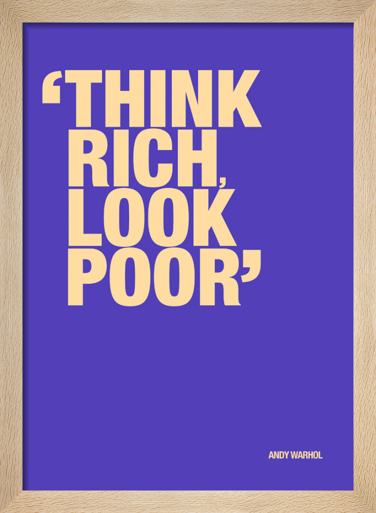 Think Rich Art Print By Andy Warhol King Mcgaw