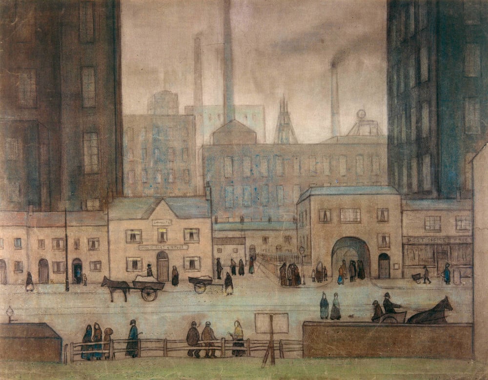 Coming From The Mill, c.1917-18 Art Print by L.S. Lowry | King & McGaw