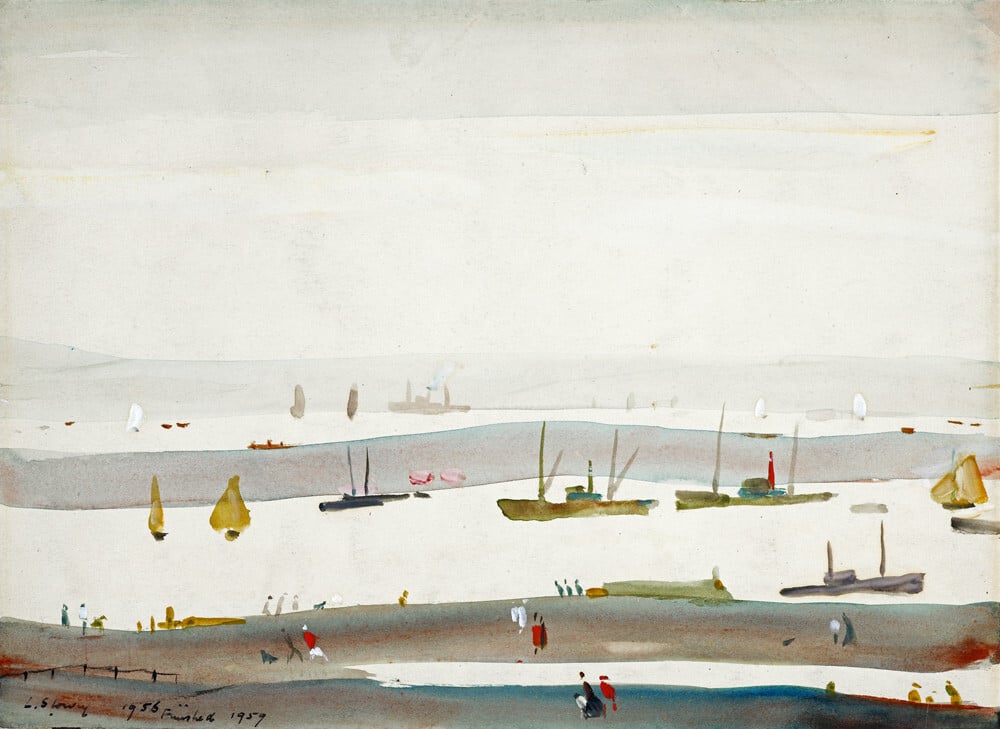 The Estuary, 1956-59 Art Print by L.S. Lowry | King & McGaw