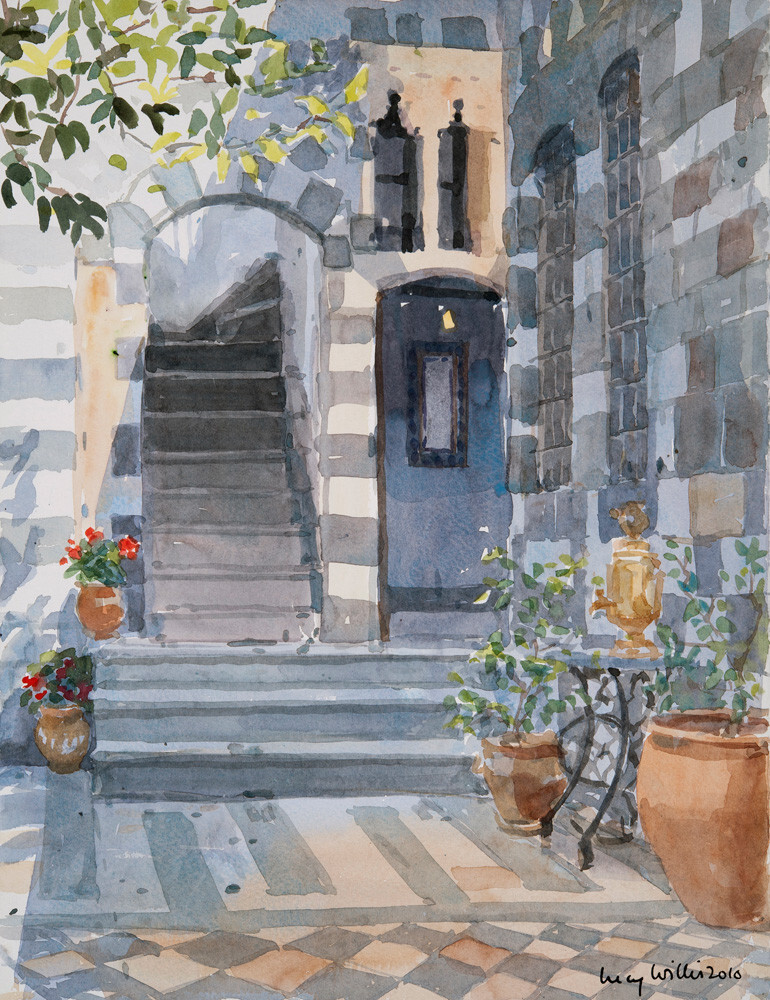 Interior Courtyard, Damascus Art Print by Lucy Willis | King & McGaw