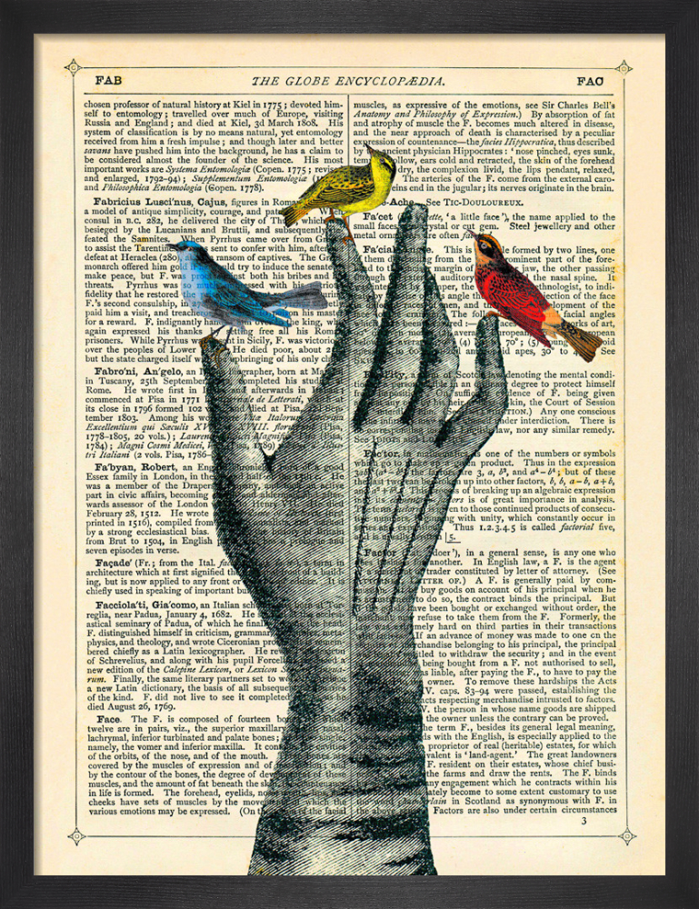 CARO CARO PRINTS | Abstract Bird Art Print (ABST-06) | アートプリント アートポスター (30x40cm) 北欧 アブストラクト
