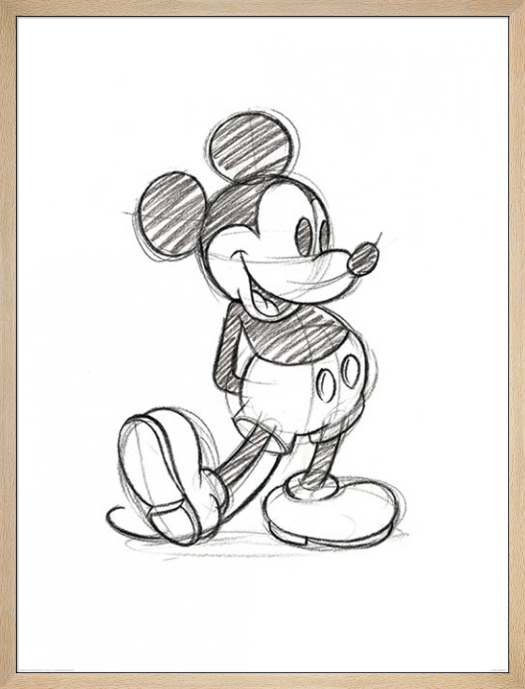 Mickey Mouse - Sketched Art Print by Disney | King & McGaw