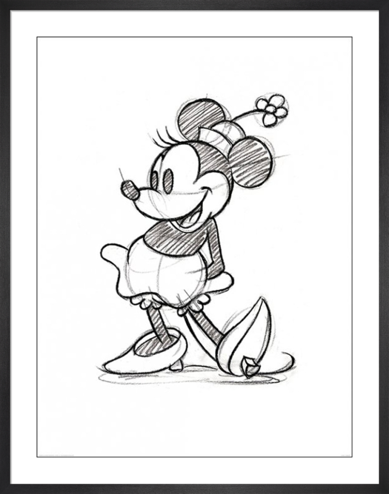 Minnie Mouse - Sketched Art Print by Disney | King & McGaw