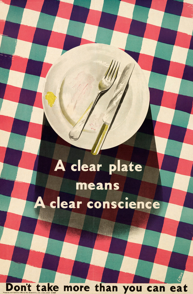 A Clear Plate Means a Clear Conscience Art Print by James Fitton King