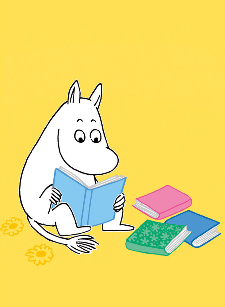 Moomin Reading Art Print by Tove Jansson King & McGaw