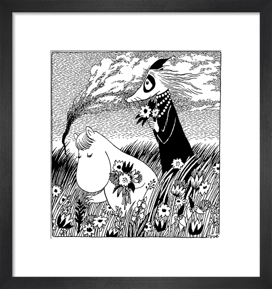 Moomin lineart de Moomin en poster, tableau sur toile et plus