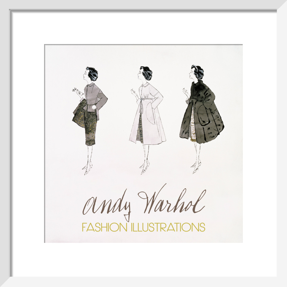 額装済マット作品/Three Female Fashion(ウォーホル) Three Female Fashion Figures, c.1959 Poster by Andy Warhol
