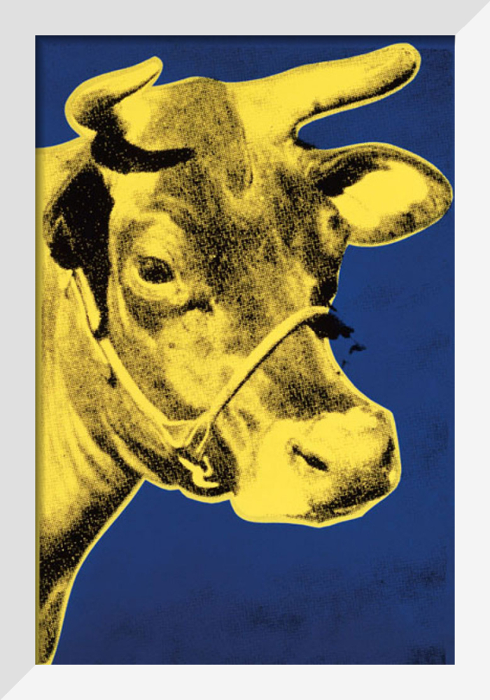 Cow, 1971 (blue & yellow) Art Print by Andy Warhol | King & McGaw