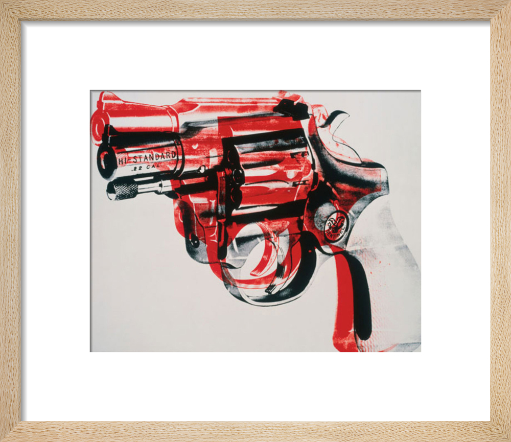 Gun, c.1981-82 (black and red on white) Poster by Andy Warhol