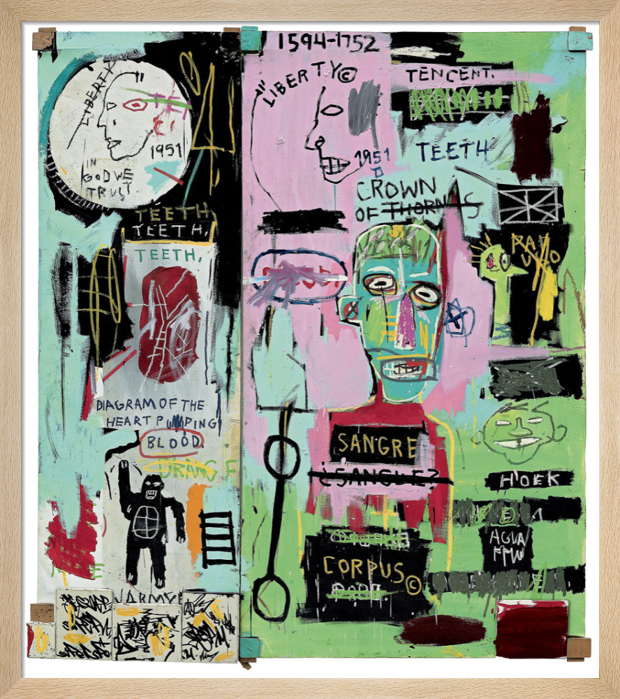 bronze galop bånd In Italian, 1983 Art Print by Jean-Michel Basquiat | King & McGaw