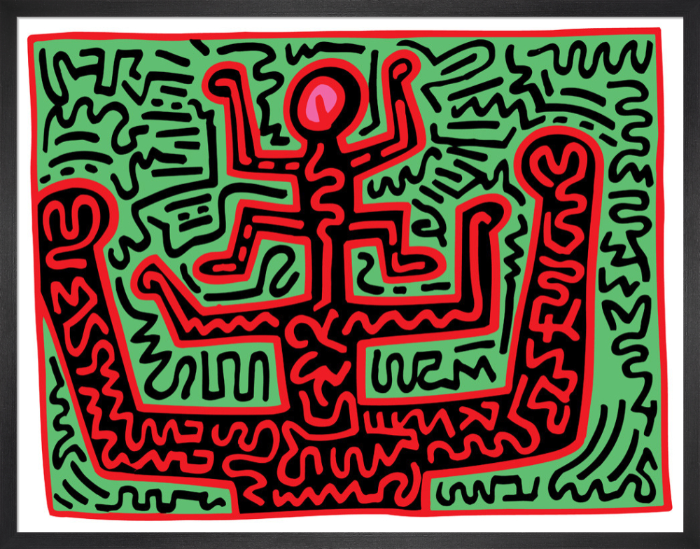 希少カタログ1983 Keith Haring 12-STICKER Keith Haring Untitled 1983 (Signed Print) 1983 | For Sale
