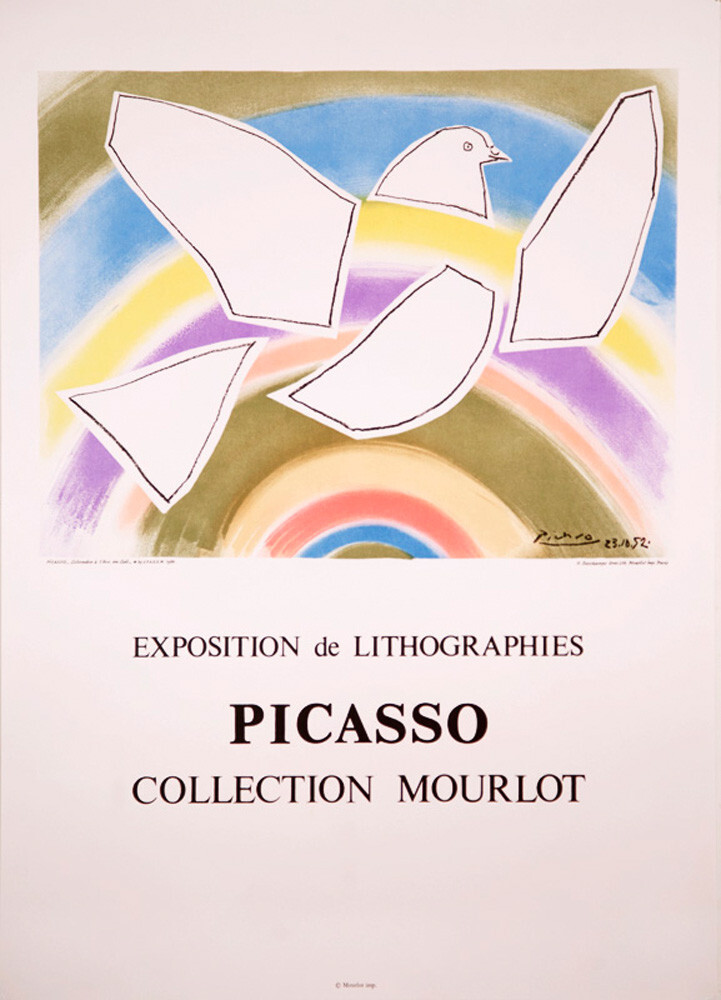 The Rainbow Dove 1988 Rare Poster By Pablo Picasso King And Mcgaw 2890