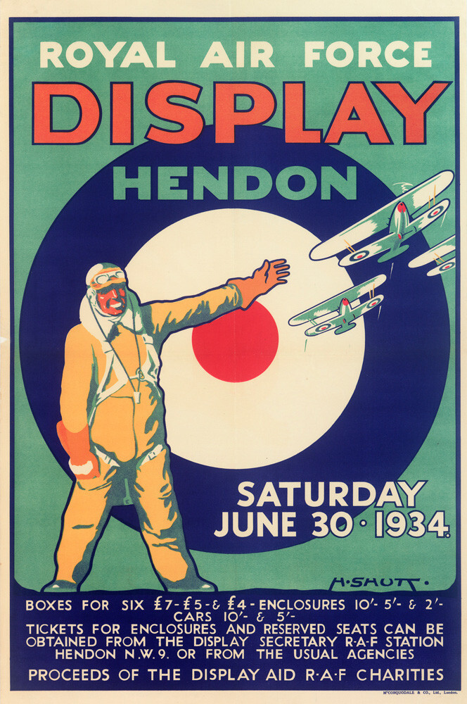 Royal Air Force Display, Hendon, 1934 Art Print by Royal Aeronautical ...