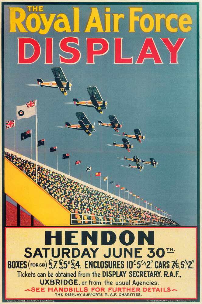 Royal Air Force Display, Hendon, 1928 Art Print by Royal Aeronautical ...