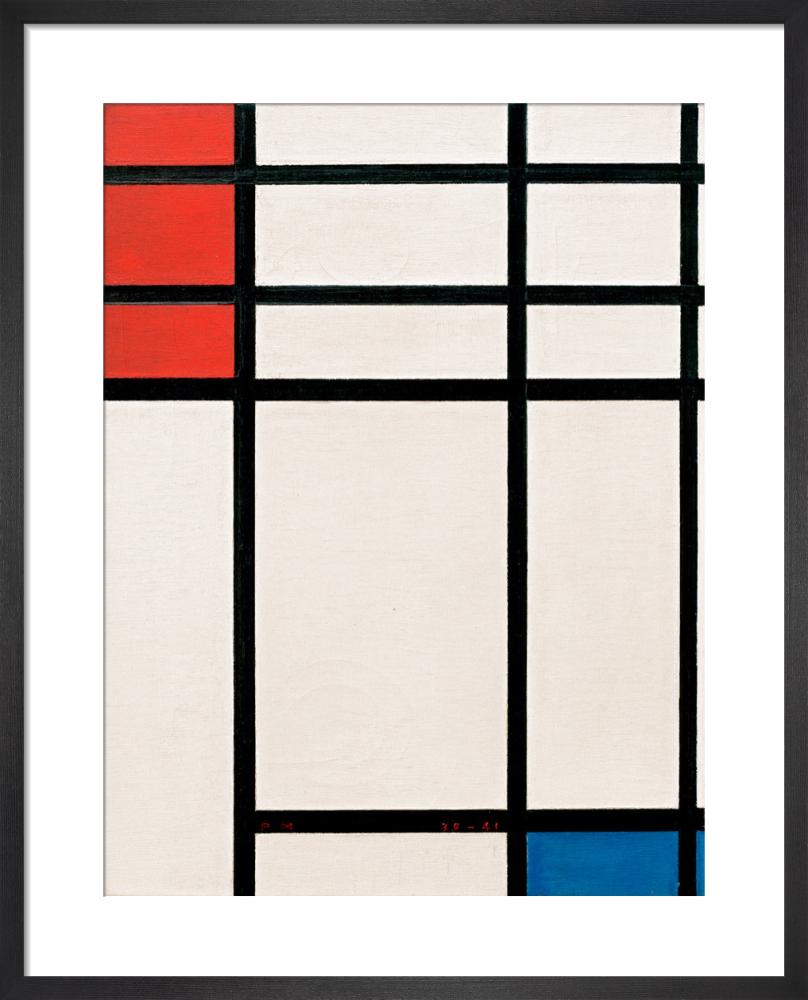 Composition in Red, Blue and White, 1939-41 Art Print by Piet Mondrian ...
