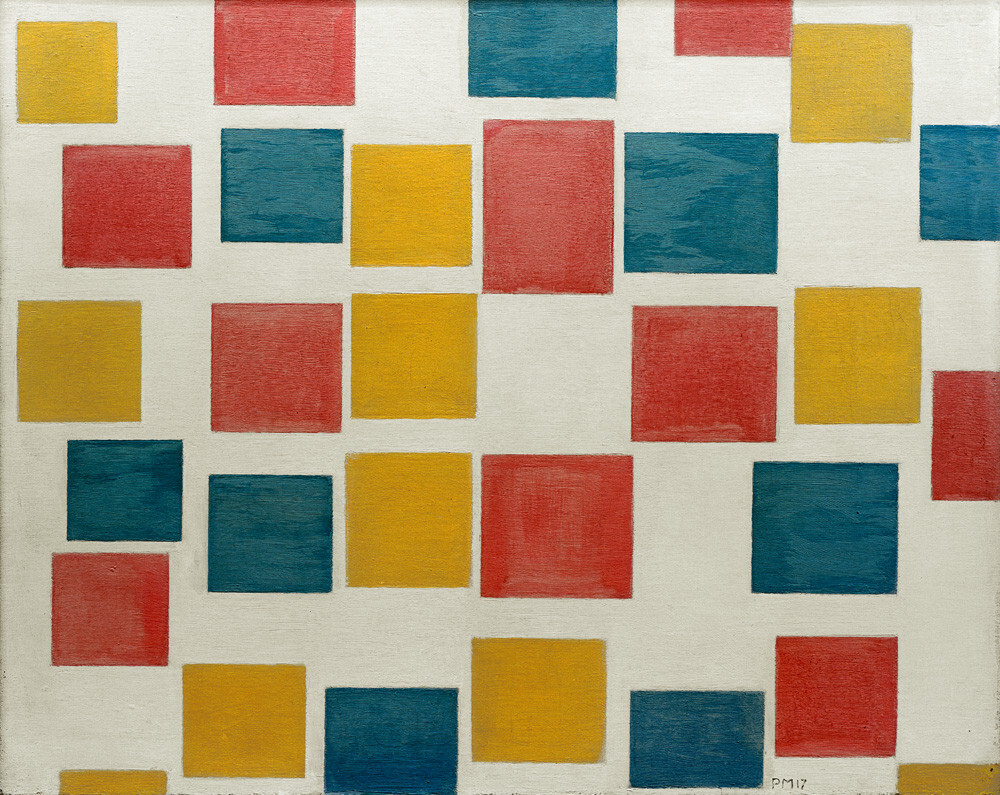 Composition With Coloured Areas, 1917 Art Print By Piet Mondrian | King ...