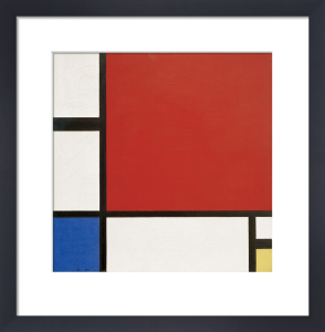 Composition in Red, Yellow and Blue, 1928 Art Print by Piet Mondrian ...